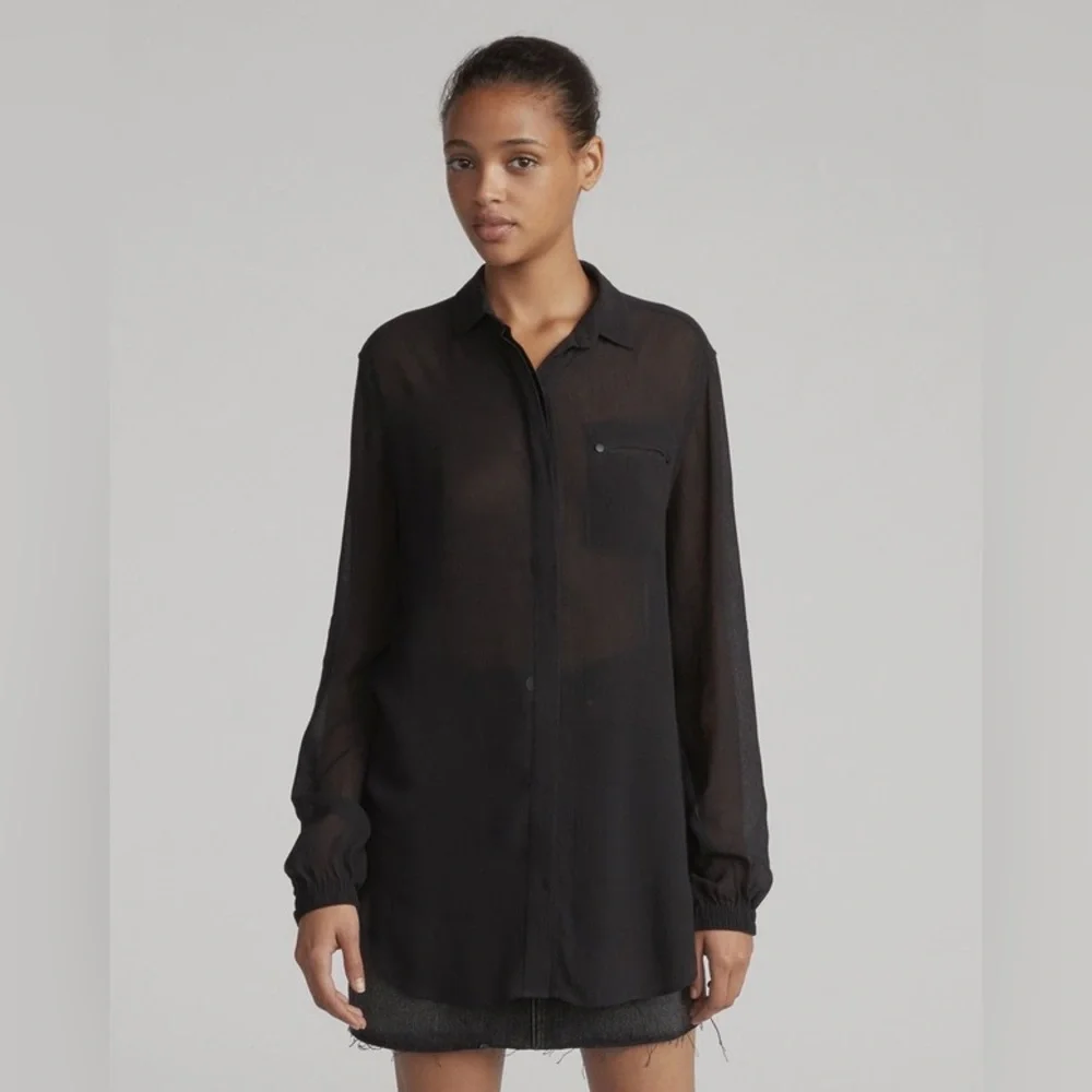 NWT Rag & Bone black shelly shirt - Picture 1 of 6